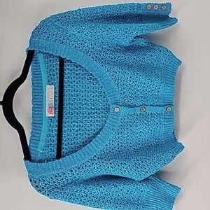 Free People Beach Crochet Knit Shrug‎ Short Sleeved